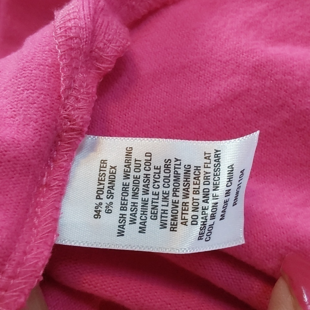 Crown & Ivy| Womens Bright Pink Super Soft Sweater W/Raised Ruffles Sleeves Sz.L - Picture 8 of 9